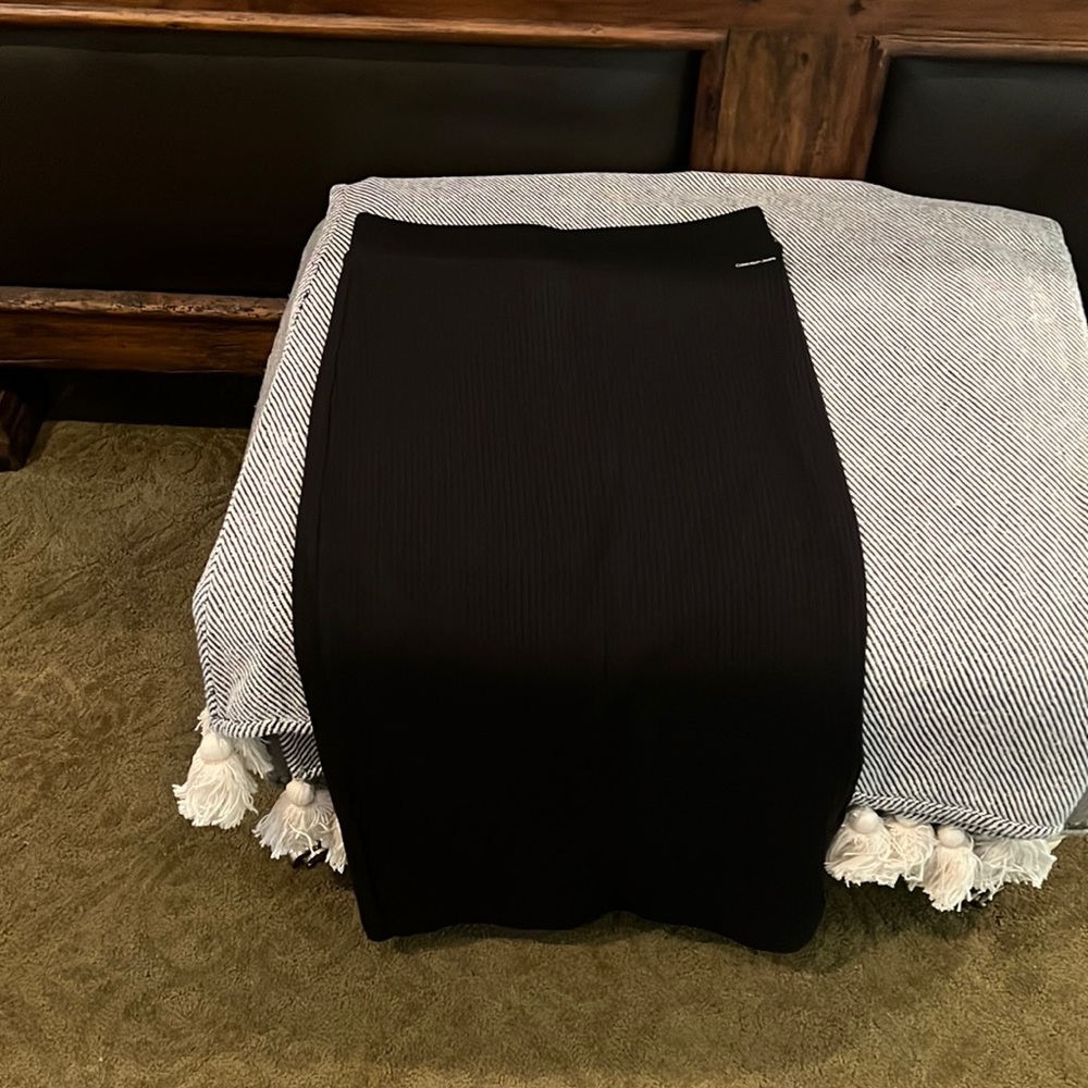 Calvin Klein midi skirt ribbed black